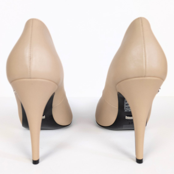 GUCCI Anita Pointed Toe Pumps 105mm Malaga Kid Leather in Powder Women's 37.5 - Picture 4 of 9